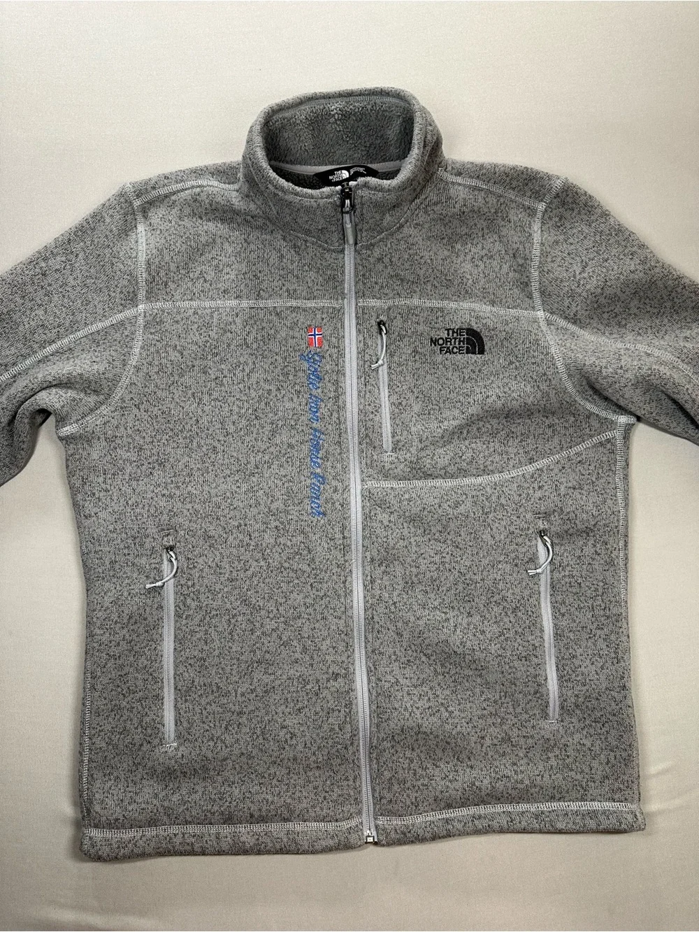 The North Face Fleece Zip-Up Jacket, Gordon Lyons, Brand Embroidered - Men Small
